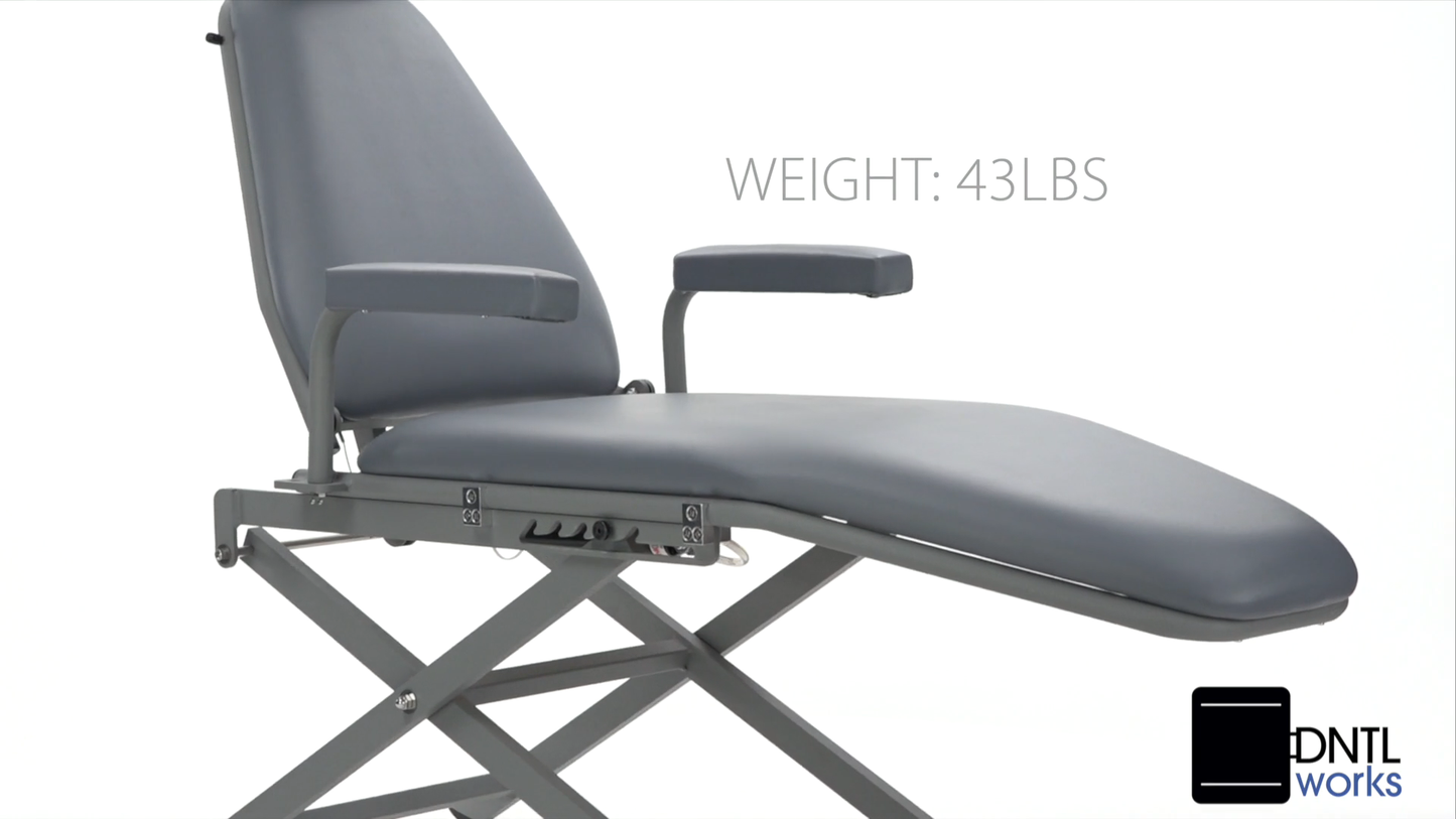 Basic Portable Patient Chair with Scissors Base