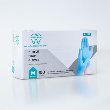 Dental Mates 4mil Disposable Nitrile Gloves Blue 100pcs/box 10 boxes/case