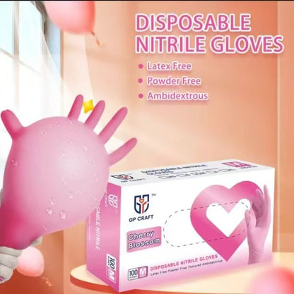 4mil Black and 4mil Pink Disposable Exam Nitrile Gloves 1,000pcs per Case