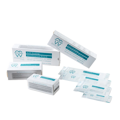 Self-Sealing Autoclave Sterilization Pouches 200pcs per box, 10 boxes/case for most sizes; 5 boxes/case 10 1/2x20"