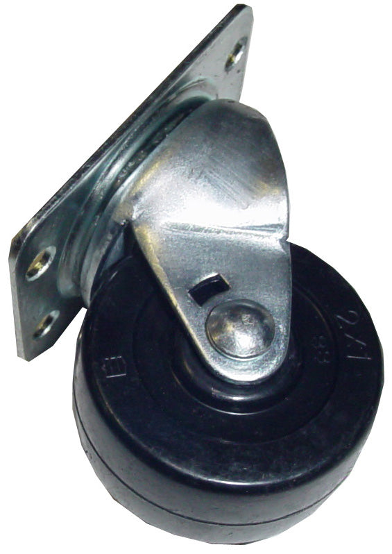 Rubber Caster With 2" Plate
